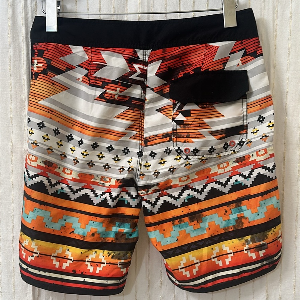 Board Shorts With Geometric Pattern - image 2